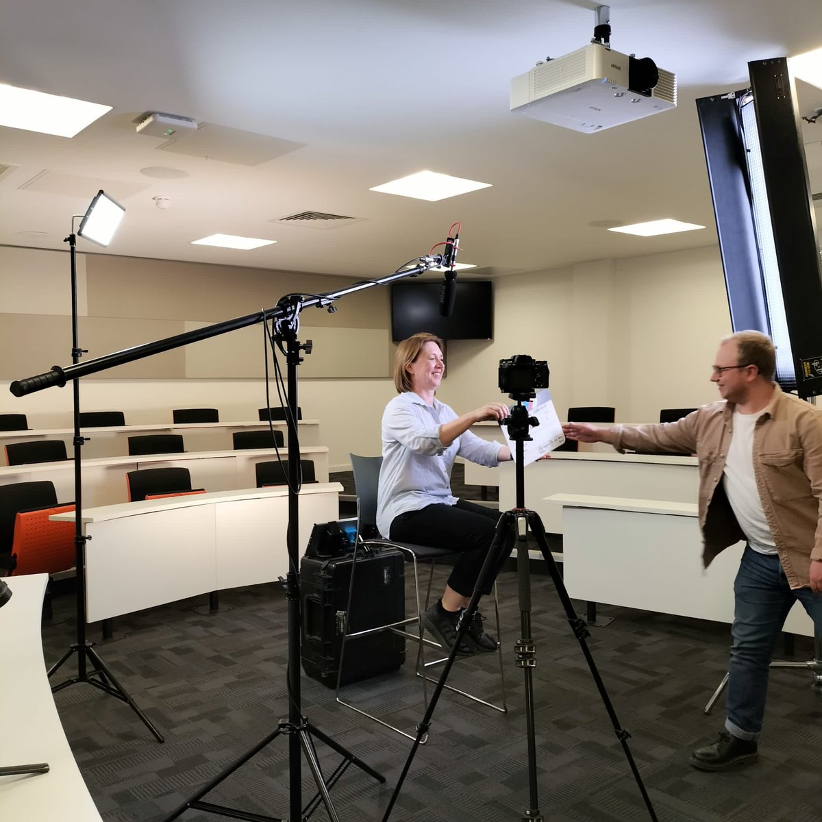It’s #lightscameraction for @peabodysono and @alisonrawlings5 filming for the <a href="/CityPgUSound/">CityPgUltrasound</a> website! 
<a href="/CityUniHealth/">School of Health & Medical (Clerkenwell)</a>