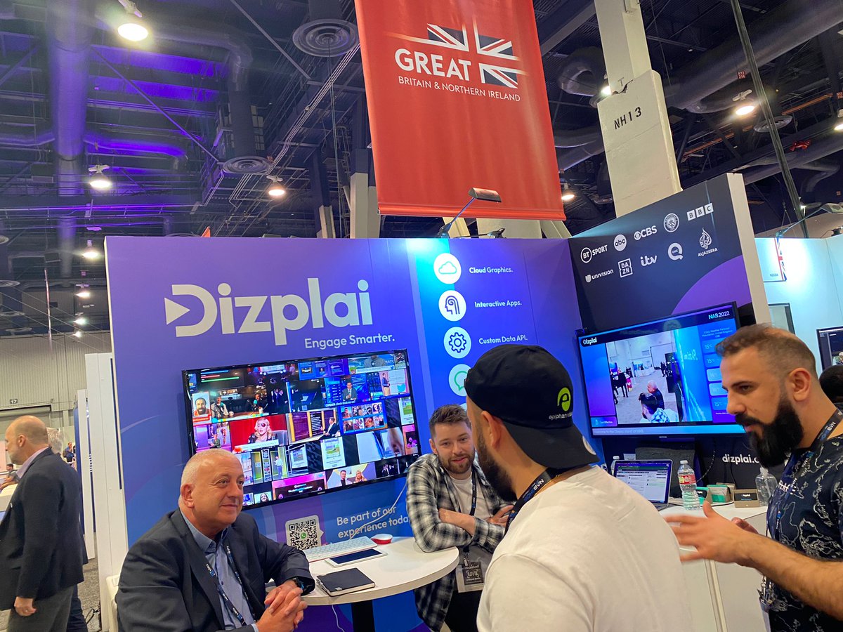 TFSUK's tweet photo. Here we go #LasVegas! DAY 3 at @NABShow
Don’t miss out on visiting the #UKPavilion in the North Hall and check out @Dizplai (N2032), @coralbay_tv (N2031A) and @StarfishTech (N2031)
#NABShow #UKatNAB22 #Cloud #Streaming #TSProcessing #coralPlay #NewFeatures https://t.co/gZyE3kW59r