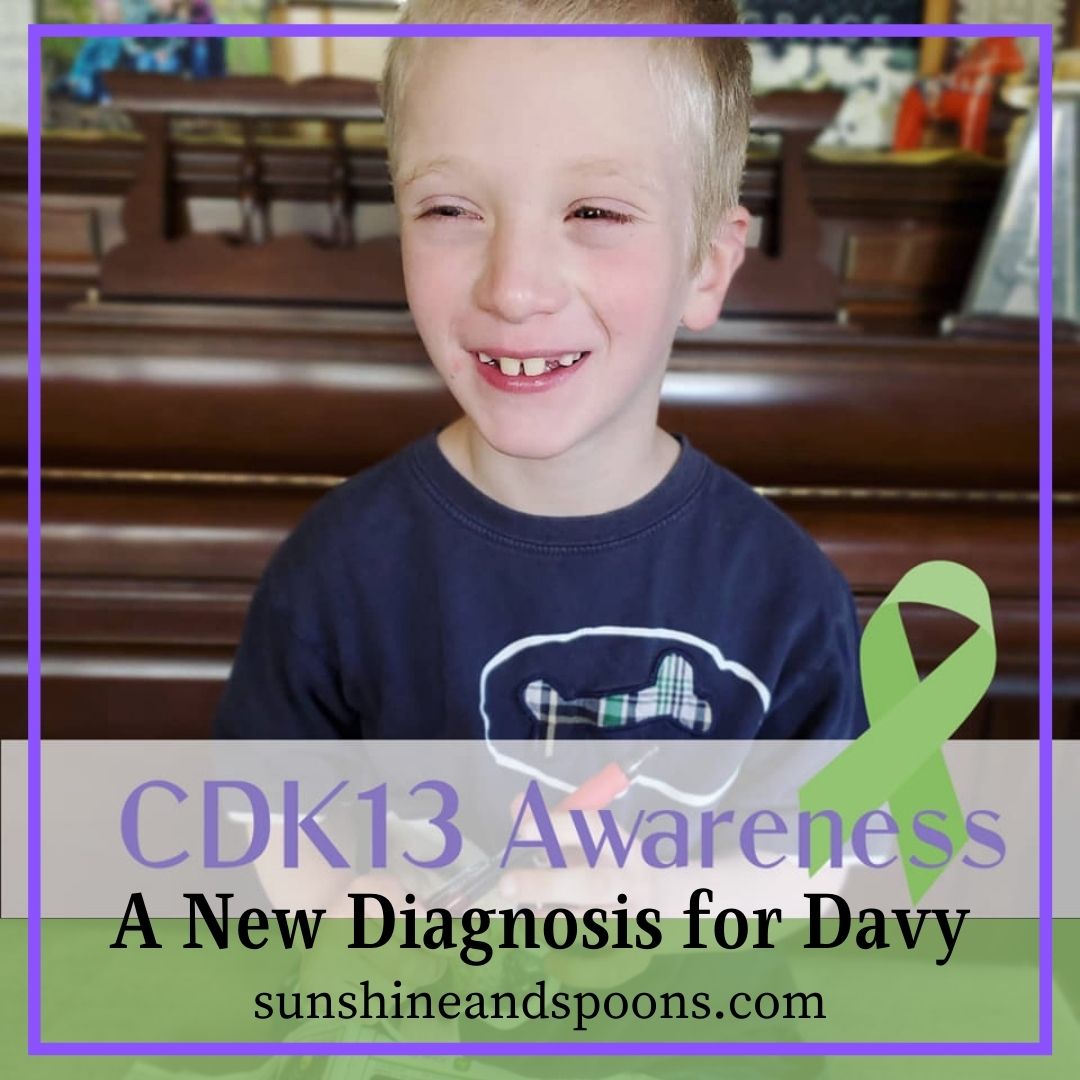 Today marks the 1 year anniversary since Davy was diagnosed with a #CDK13 genetic disorder. I'm so thankful for the CDK13 community and how supportive and helpful they are as we navigate a diagnosis that few doctors even know about!