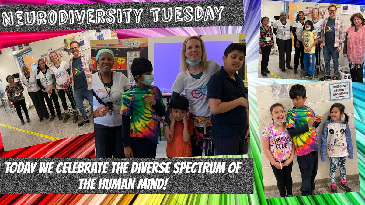 It’s ‘Neurodiversity Tuesday’ at <a href="/strichard_tcdsb/">St. Richard C.S.</a> <a href="/TCDSB/">Toronto Catholic District School Board</a> To celebrate the beauty in the diverse spectrum of the human mind we wear a rainbow of colours!