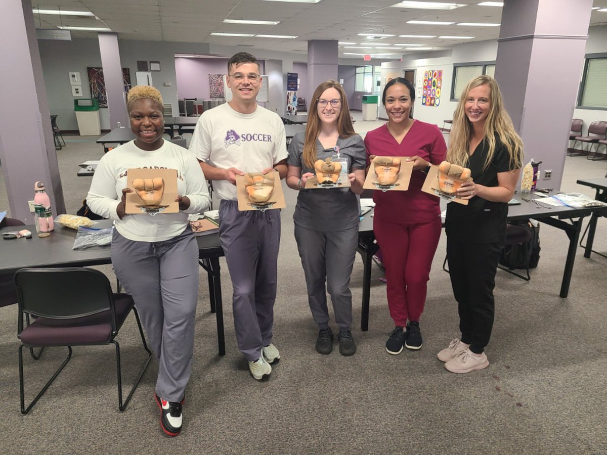 Transition to Residency Ob/Gyn Bootcamp today involved making Dr. B-Lynch proud, learning PPH management and practicing those pancake hands with the best #obgyntwitter 💜<a href="/JillMSutton2000/">Jill M Sutton</a> <a href="/ECUBrodySOM/">ECU Brody School of Medicine</a>