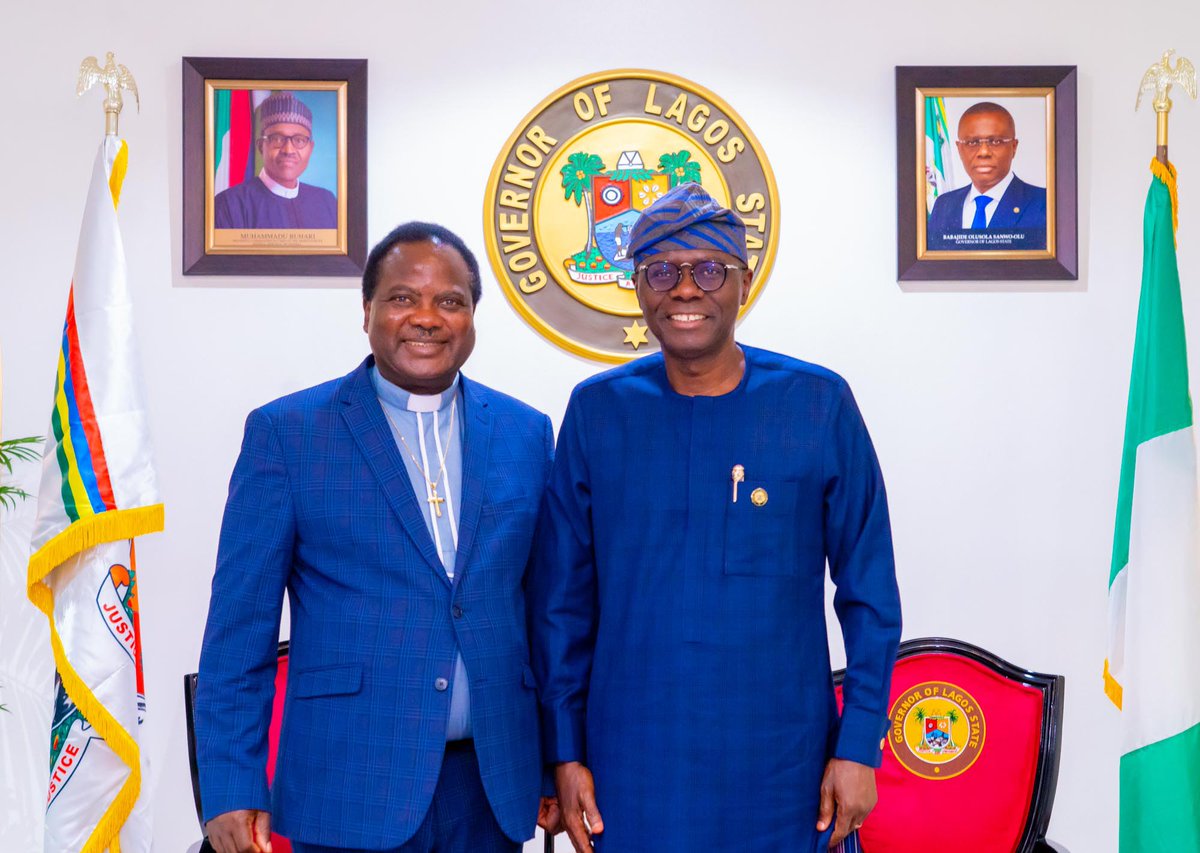jidesanwoolu's tweet photo. Today, during a visit with the leadership of the Nigeria Baptist Convention led by its President Rev’d (Dr) Israel Akanji, I urged religious leaders to continue to pray for national and world peace.

The world is currently reeling from the pains of the pandemic and the… https://t.co/VXb5rwI32X