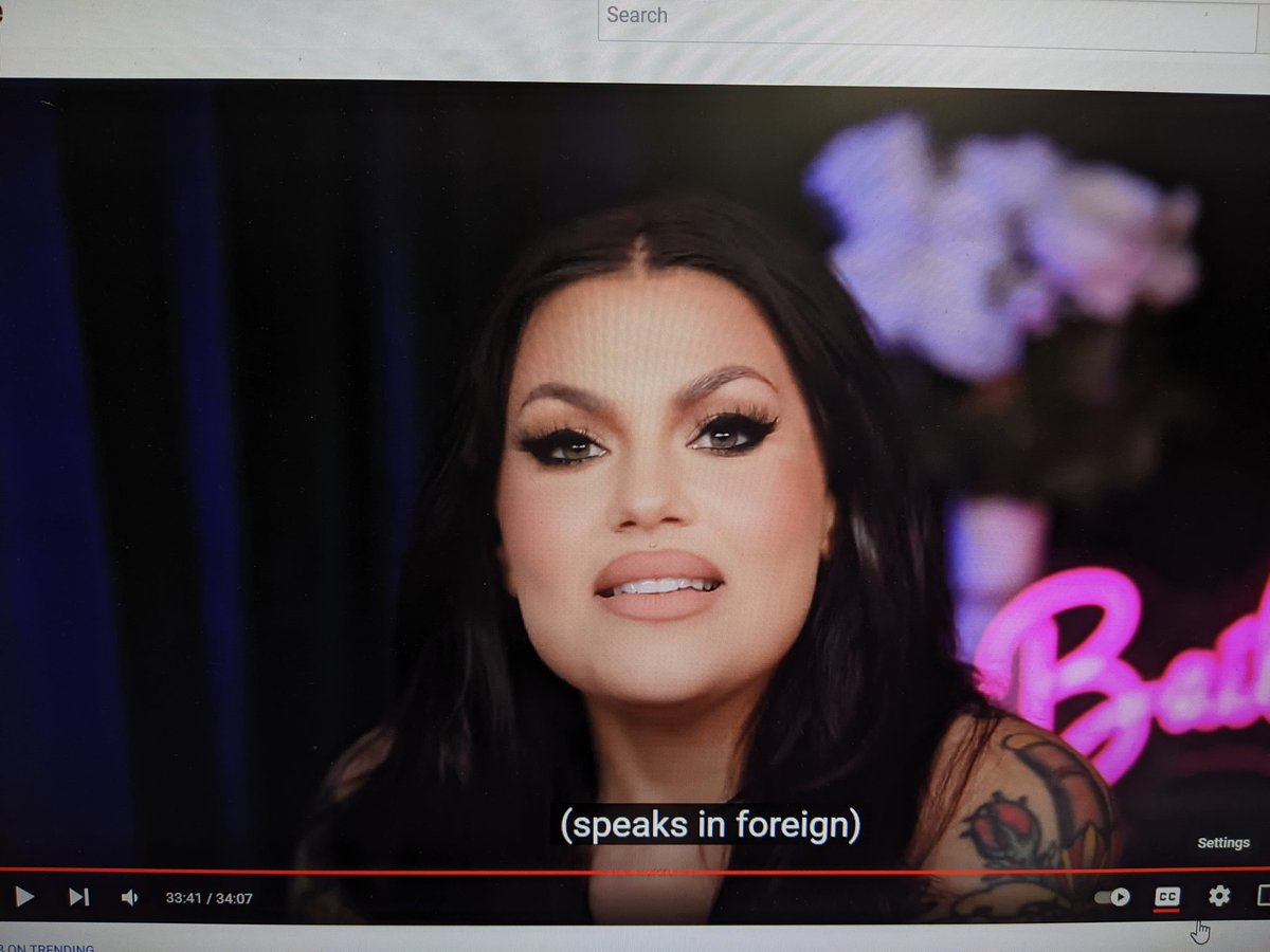 JessiCorey's tweet photo. Paused my @BaileySarian video to go pee and nearly peed my pants laughing at the closed captioning. Hey Bailey, did you know you spoke foreign? 🤣 (Also known as French, to those more educated than YouTube) https://t.co/X5Y7rrEVKS