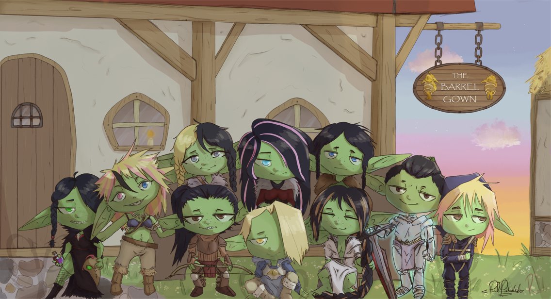 PudSfw's tweet photo. Another recent commission! 
A little family photo for @Tiny_Goblin8 https://t.co/GSlxQv442F