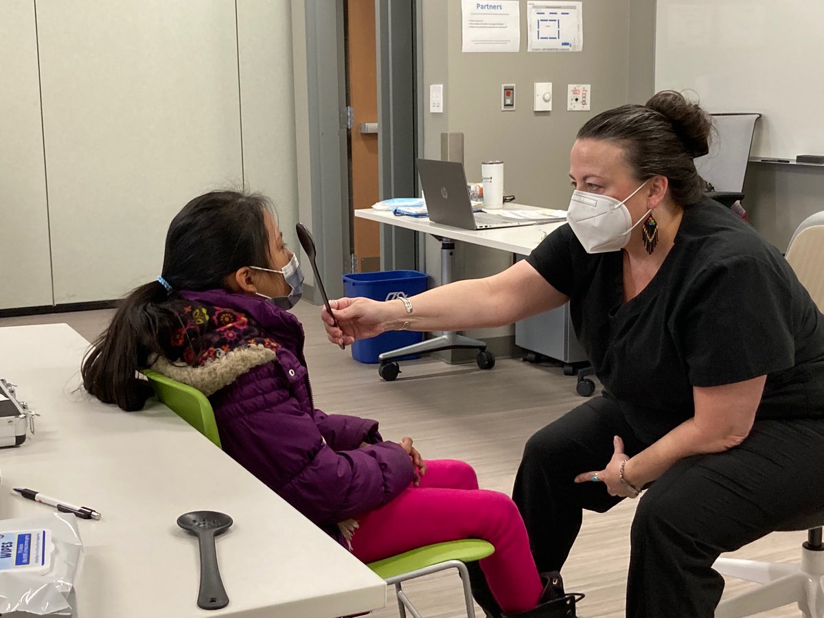 FriendsforSight's tweet photo. Our Vision Outreach Director Natalee doing what she does best, helping with pre-exam at our clinic. https://t.co/rbkYsPojLv