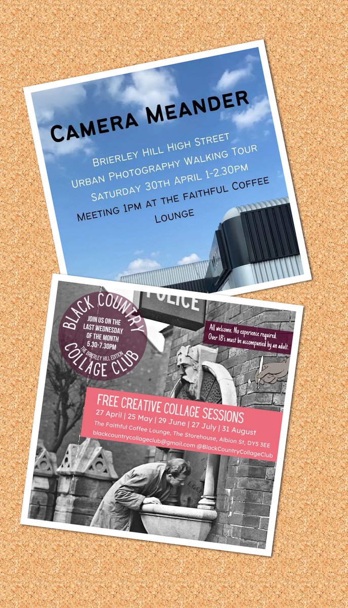 Feeling creative? Black Country Collage Club are running two free community art sessions this week in Brierley Hill. No experience or booking required ⬇️✂️📸☕ #blackcountrycollageclub #collage #photography #urbanphotography #communityart