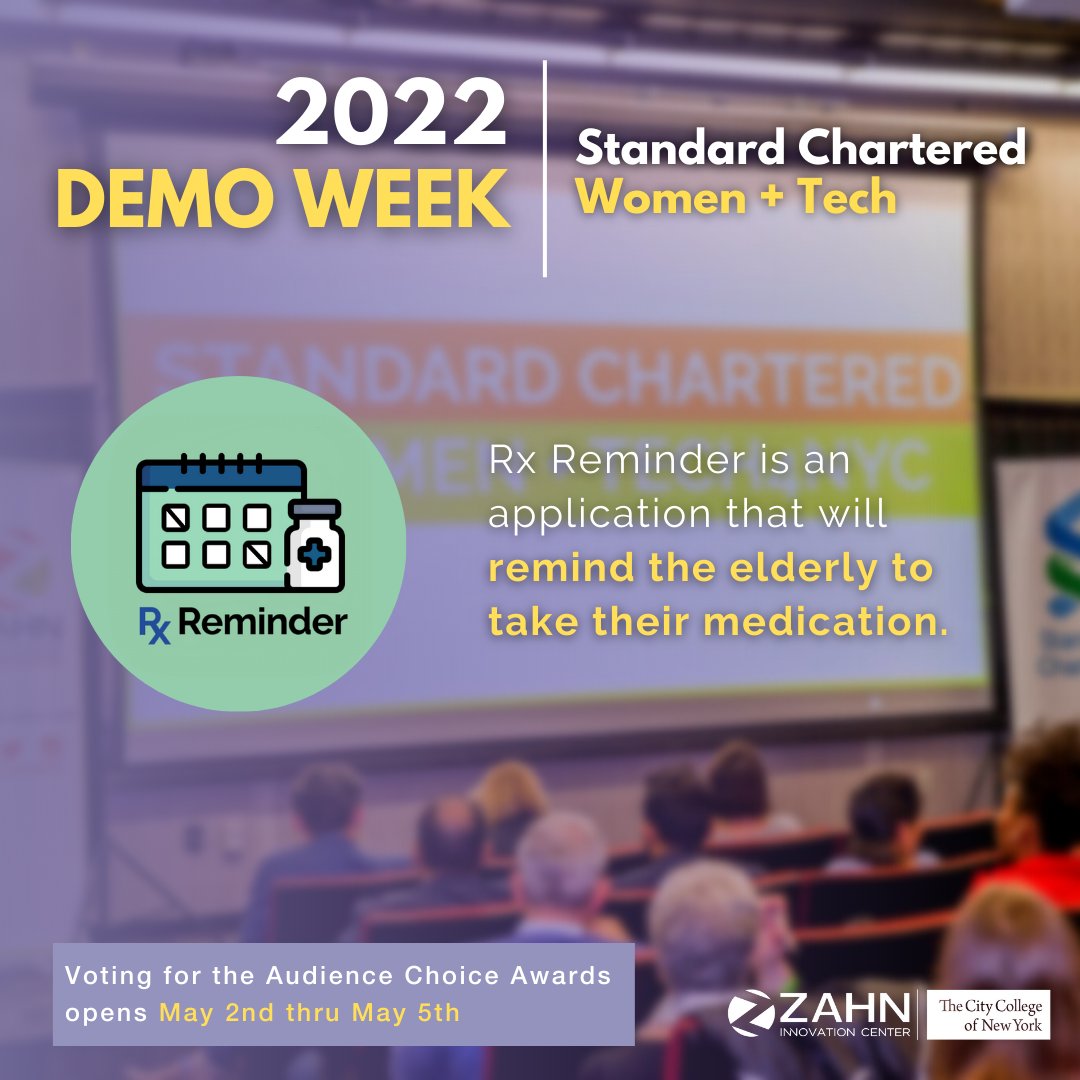 Demo Day is next week! Rx Reminder, Hybridraw, and Carella are the Startup competitors for The Standard Chartered Women + Tech Prize. Wish them luck! The Standard Chartered Women + Tech celebrates the role of women in building innovative businesses leveraging technology.