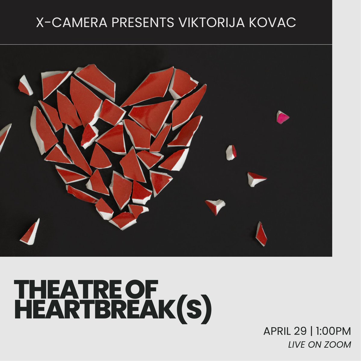 InterArtsMatrix's tweet image. Join us on Friday at 1:00pm to hear Viktorija Kovac discuss her upcoming project and what it’s like to stage theatre projects in a tech driven community like the Waterloo Region ❤️‍🩹

Register here: eventbrite.com/e/x-camera-pre…
