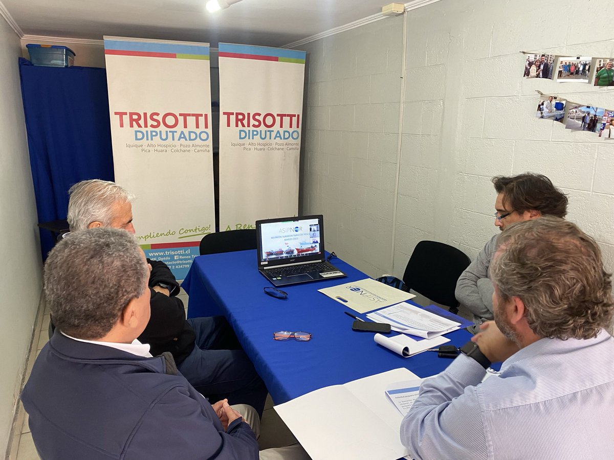 asipnor's tweet photo. Parte del directorio de nuestro gremio se reunió con el diputado @RenzoTrisotti donde abordaron temas relacionados al sector pesquero y productivo de nuestra región #Iquique #Tarapacá https://t.co/7j6zPWLiQf