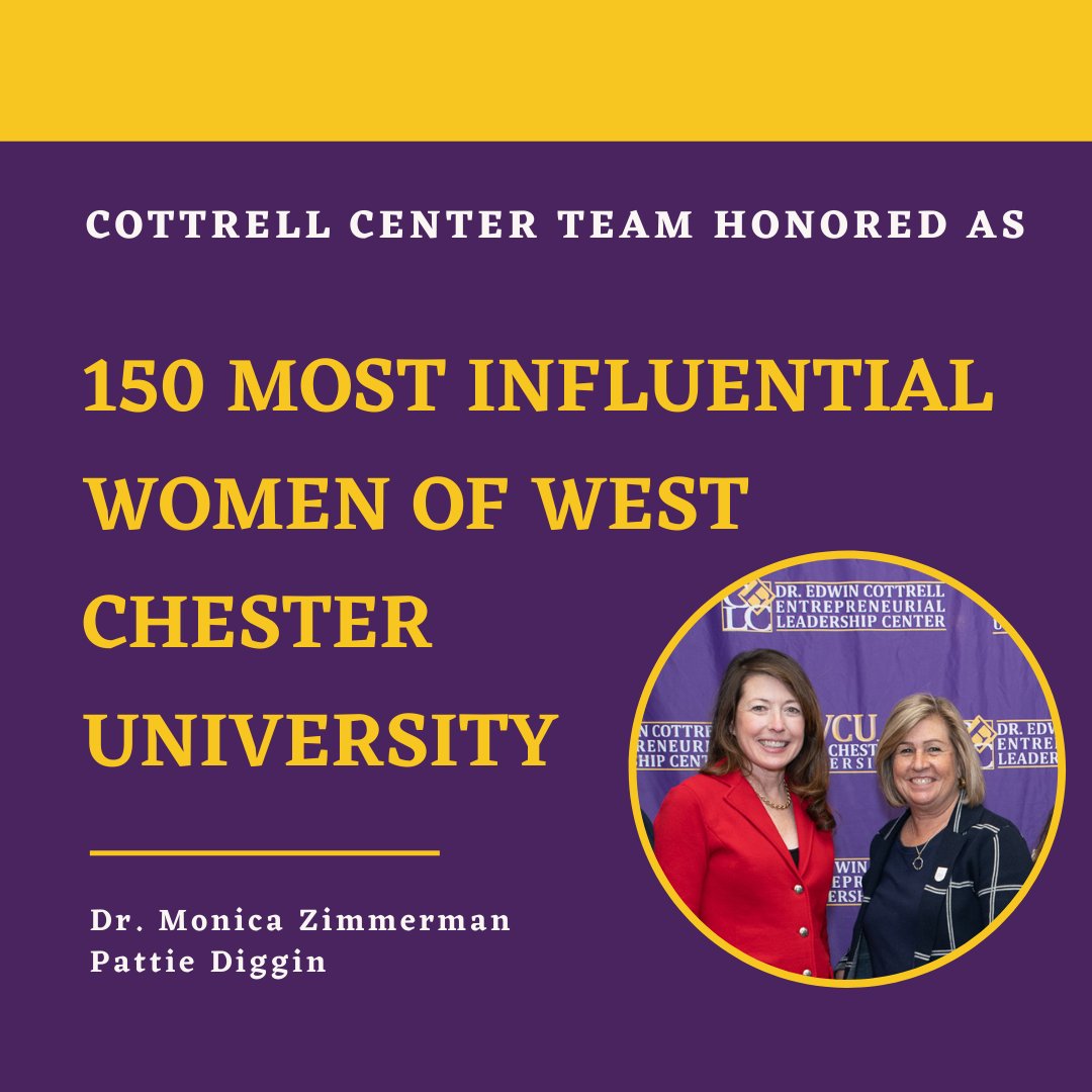 As part of <a href="/WCUofPA/">West Chester University</a>'s  150th anniversary, the President's Commission on the Status of Women celebrated 150 special women who who represent the most influential women of the <a href="/WCUofPA/">West Chester University</a>. Congratulations Patricia Diggin and Dr. Monica Zimmerman!