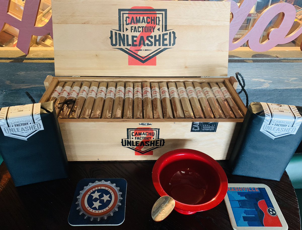 ToothAle's tweet photo. New at Tooth 'N Nail Cigars &amp; Ale, Camacho Unleashed, a limited edition multi-country blend featuring an Ecuadorian corojo wrapper over a Honduran binder and fillers from the Dominican Republic, Honduras and Nicaragua. It also sports a shaggy foot.
#Camacho #camachocigars https://t.co/3HeXCzOA6n