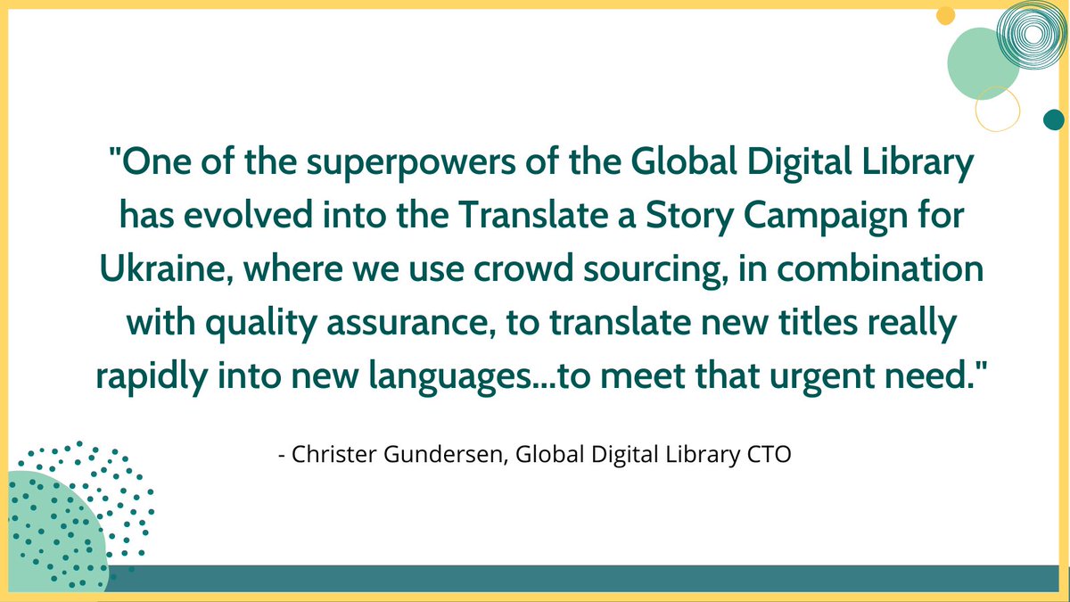 thebookalliance's tweet photo. Our partners at the Global Digital Library were recently featured on @WBG_Education's EduTech podcast to discuss the Translate a Story Ukraine campaign.

🔊Listen here: https://t.co/8IU0OyXYgU https://t.co/wTrMc3Ik5D