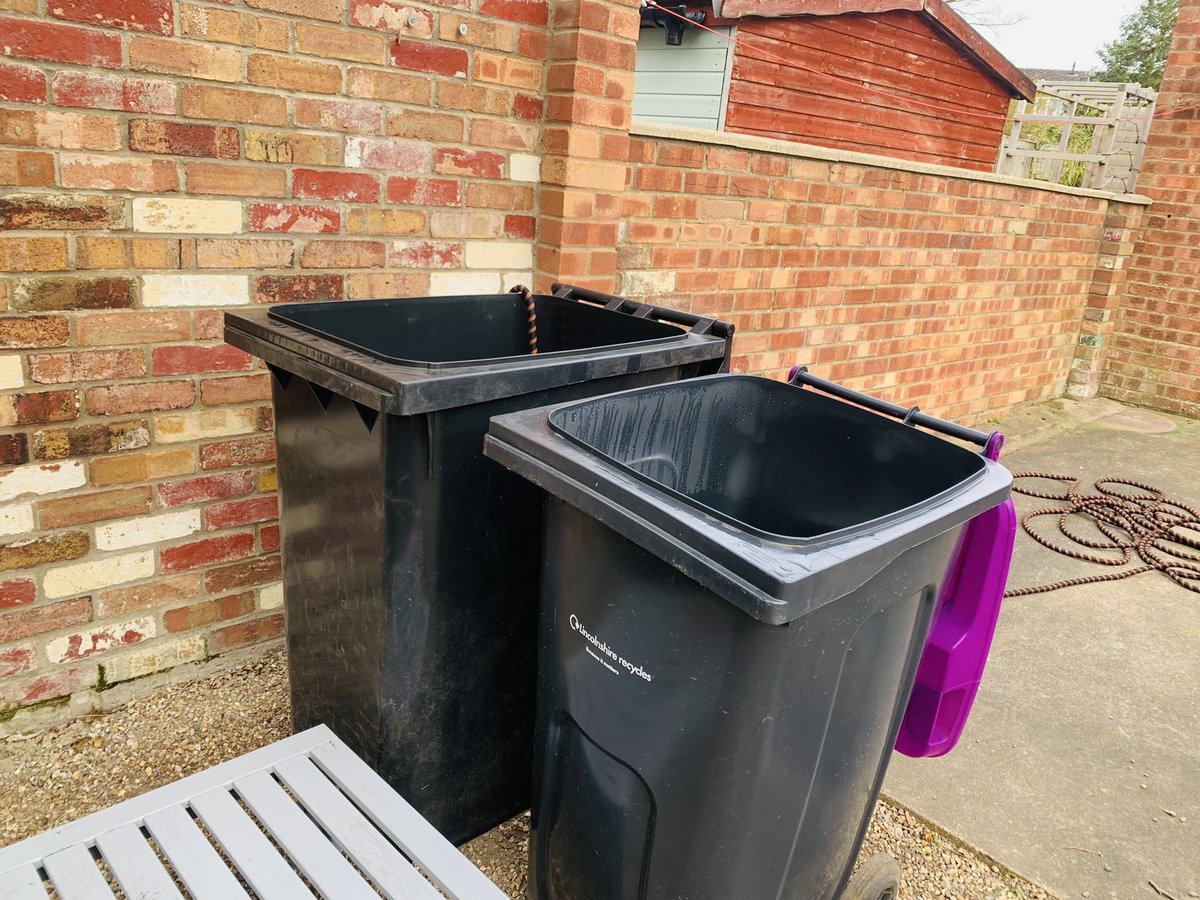 Update on this:- the husband’s legs were too long for him to be able to sit with his legs bent in the wheelie bin so we had to upsize his wheelie bin. So, we have his &amp; hers wheelie bins now.