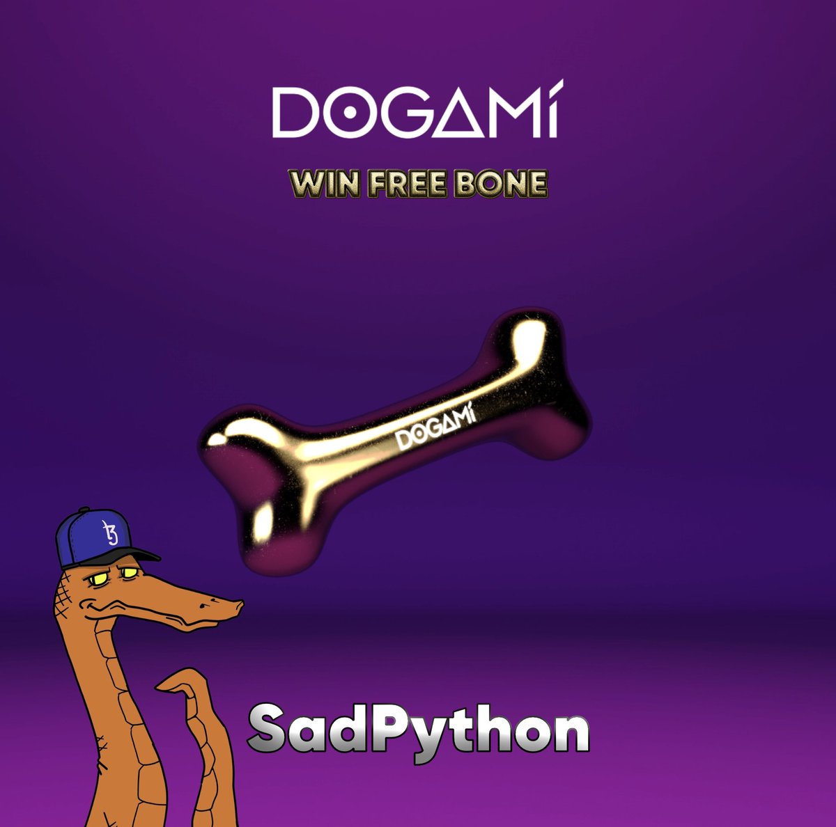 sadpythonnft's tweet photo. 🎊 #Dogami DOGA bone giveaway. You know what to do !!! 🎊

🚨@Dogami 🦴🚨

🔸Follow @sadpythonnft 
 
🔸Like &amp; RT + Tag 3 #Tezos buddies

🔸Join the Discord https://t.co/Gsdq7npKUt to enter the giveaway. 

We'll check if the requirements are met.

#NFTCommunity #tezosnft #CleanNFT https://t.co/VxJ2pK8hgo