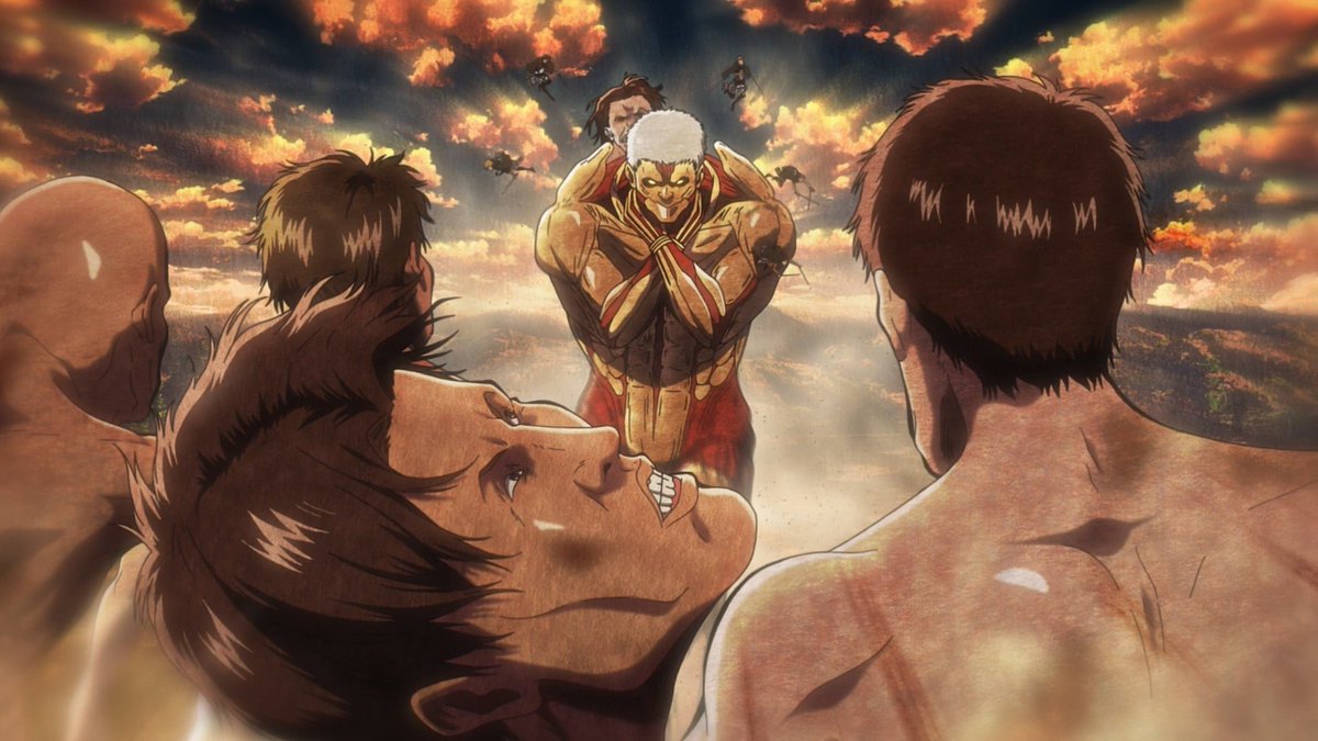 rayhackerman's tweet photo. @Crunchyroll_fr Si on peut prendre en compte la saison 2 d'SNK, alors je choisi cet arc légendaire (eh rayhackerman il a vu qu'un animé ou quoi 😹) https://t.co/Z8yN6RdUEH