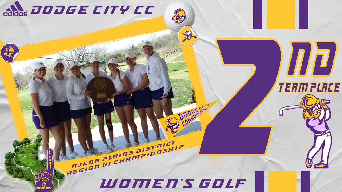⛳️Women's Golf | #GoConqs

<a href="/GoConqsWGolf/">Dodge City CC Women’s Golf</a> finishes as Plains District Runner-up &amp; wins Region VI with 651 team score...Conqs qualify for Nationals 

Thitapha Iamtragul - 149 (1st - District/Region VI Champ)
Tanika Yadilokwong - 164 (T-8th)
Alyssa McMillen - 164 (T-8th)