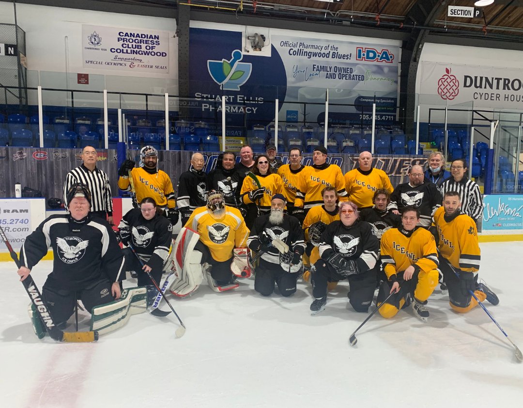 Not only did the players show that #HockeyisForEveryone but the Ice Owls &amp; Hospice Georgian Triangle will each be receiving over $8,000 to support their programs!  Congratulations to lead organizer <a href="/randyba82984678/">randy banks</a> &amp; his team as well as a huge thank you to the town of Collingwood