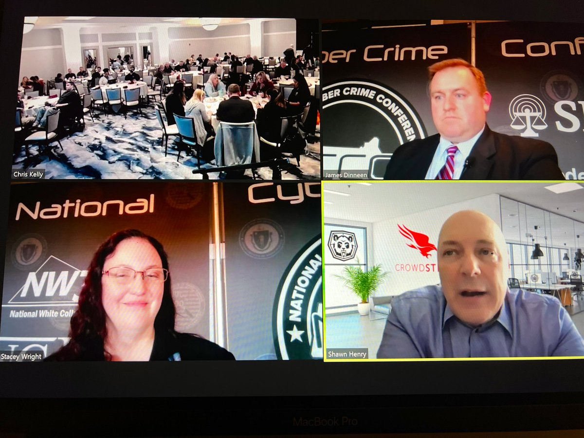 Lunchtime plenary session with <a href="/CrowdStrike/">CrowdStrike</a> President Shawn Henry, @cybersupportnet &amp; #advancedcybersecuritycenter  #2022NCCC #NCCC2022