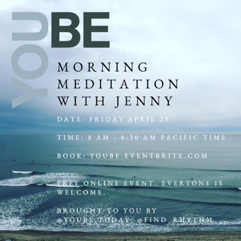 YOUBEtoday's tweet photo. Need to lower your stress levels? Find it hard to focus at times? Try meditation! Join us for a guided online Morning Meditation on Friday April 29th at 8 AM - 8:30 AM PST lead by YOUBE Co-Founder Jenny Berglund Castro. This event is FREE and no prior experience needed. See dets. https://t.co/dg74RYkWPH