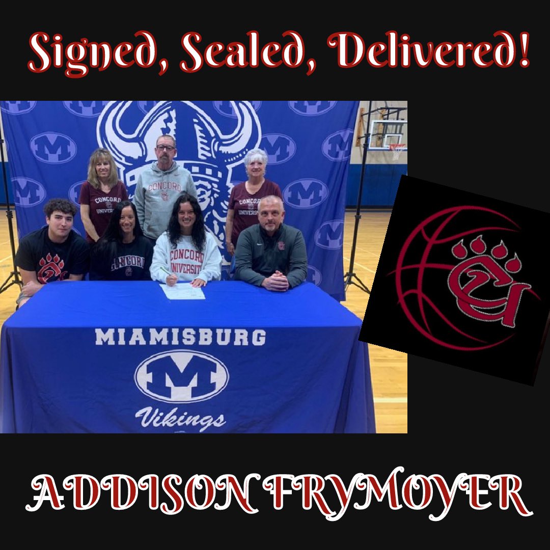 We are excited to welcome Addison Frymoyer to our CUWBB Family! We are lucky to have you! 🐾🏀