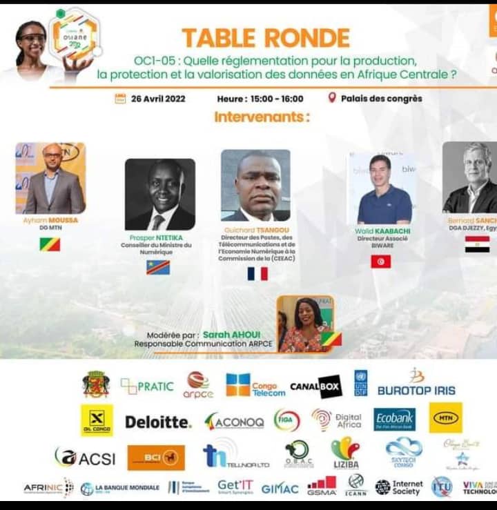 GuichardTSANGOU's tweet photo. @OsianeCg participation au panel : Quelle réglementation pour la production, protection et valorisation des données en Afrique Centrale.
#Osiane22 #PRATIC #ceeac #Afrique #Congo https://t.co/1hcwWSBSsA