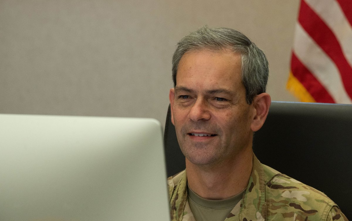 PACAF's tweet photo. #COMPACAF, Gen Ken Wilsbach recently held a video teleconference with Pacific Air Chiefs throughout the Indo-Pacific region to build upon the relationship between the various countries in support of a #FreeAndOpenIndoPacific https://t.co/Ah60xV6JaQ