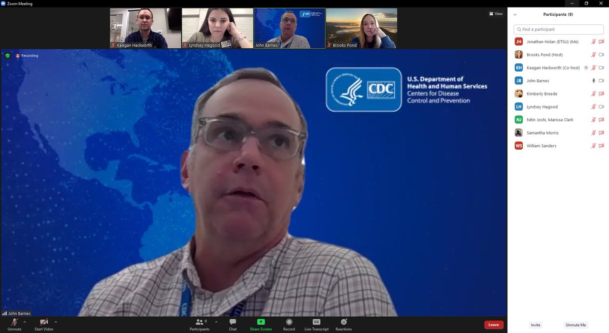 ETSUSNPhA's tweet photo. Earlier today, we hosted Dr. John Barnes from the CDC for an in-depth discussion! With the recent pandemic, the CDC has been in the limelight more than ever, so it was interesting to hear his perspective!

#ETSUSNPhA #ETSUPharmacy #SNPhARegion2 #GrowingFromOurROOTS #SNPhABTG https://t.co/Ji6D3m6q4L