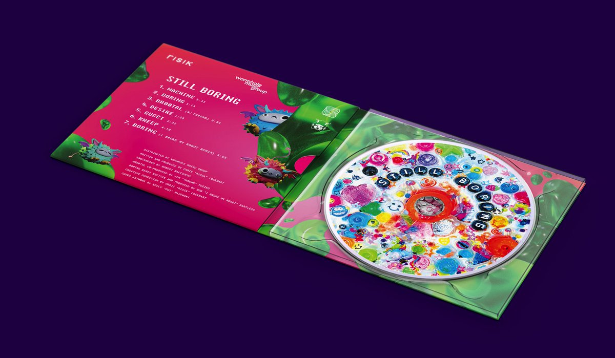 im_risik's tweet photo. my debut EP 'STILL BORING' is now out with @WormholeLabel  on all platforms 

physical copies also available in the form of CDs :~)

features by Thromb and @ibrokemyrobot 
mastered by Bob Macc

means the world to me to have this out after years of work. i hope you enjoy <3 https://t.co/RWmKqepjy8