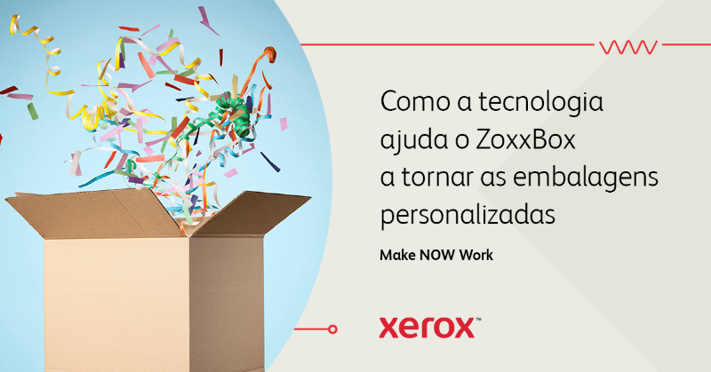 XeroxBrasil's tweet photo. Há muitos mais nas embalagens do que os olhos podem ver. Basta perguntar à equipe por trás da ZoxxBox , uma empresa que utiliza um conjunto de serviços Xerox para reforçar e inovar seus negócios. #MakeNowWork
