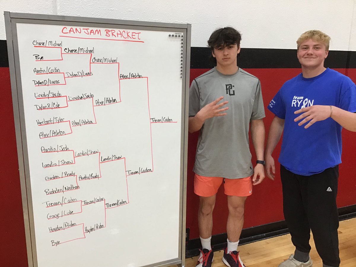 PulaskiPhyEd's tweet photo. Caden and Trevan win the PE Can Jam Challenge
⁦@pcsd⁩ 
⁦@PulaskiRedSea⁩ 
⁦@PCSD_PHS⁩ https://t.co/PGeiw4QBOg