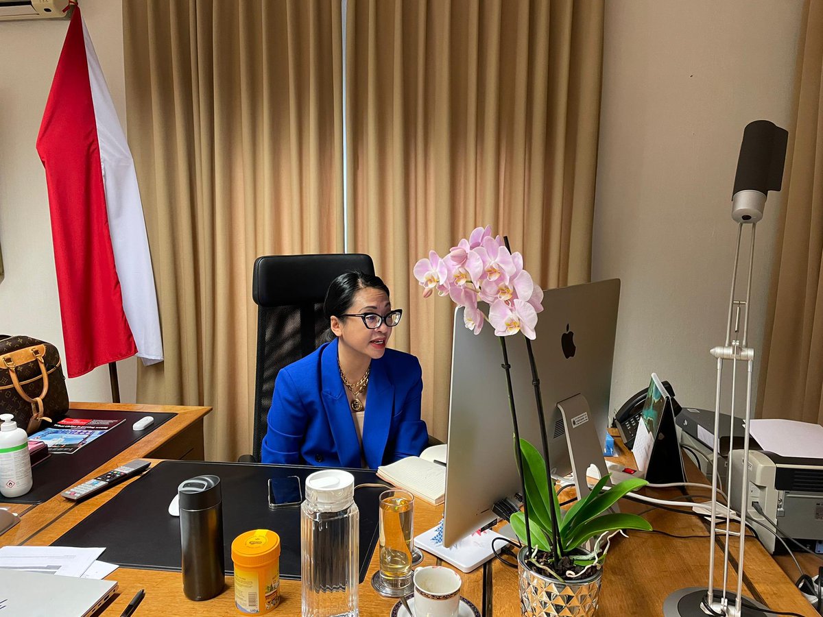 IndonesiaGeneva's tweet photo. Dewatapri, Dubes @GrataWerdaningtyas, telah berpartisipasi dalam Pertemuan ke-7 WHO Working Group on Sustainable Financing #WGSF (25/4) &amp; tegaskan perlunya memastikan WHO memiliki kemampuan penuh untuk menjalankan fungsi kepemimpinan &amp; koordinasi dlm isu kesehatan. 
#IniDiplomasi https://t.co/rvGWWvBOJU