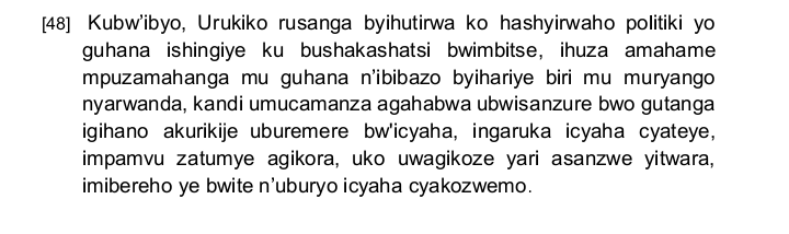 TalkLawRw's tweet photo. 10. #POLITIKI NSHYA YO GUHANA
*Ku wa 4/12/2019 Urukiko rw’Ikirenga rwagaragaje ko hakwiye gushyirwaho #BYIHUTIRWA politiki yo guhana ishingiye ku BUSHAKASHATSI bwimbitse, ihuza amahame MPUZAMAHANGA mu guhana n’IBIBAZO BYIHARIYE BIRI MU #MURYANGO nya-#RWANDA
BIKWIYE #KWIHUTISHWA https://t.co/2XljxxK9Jq