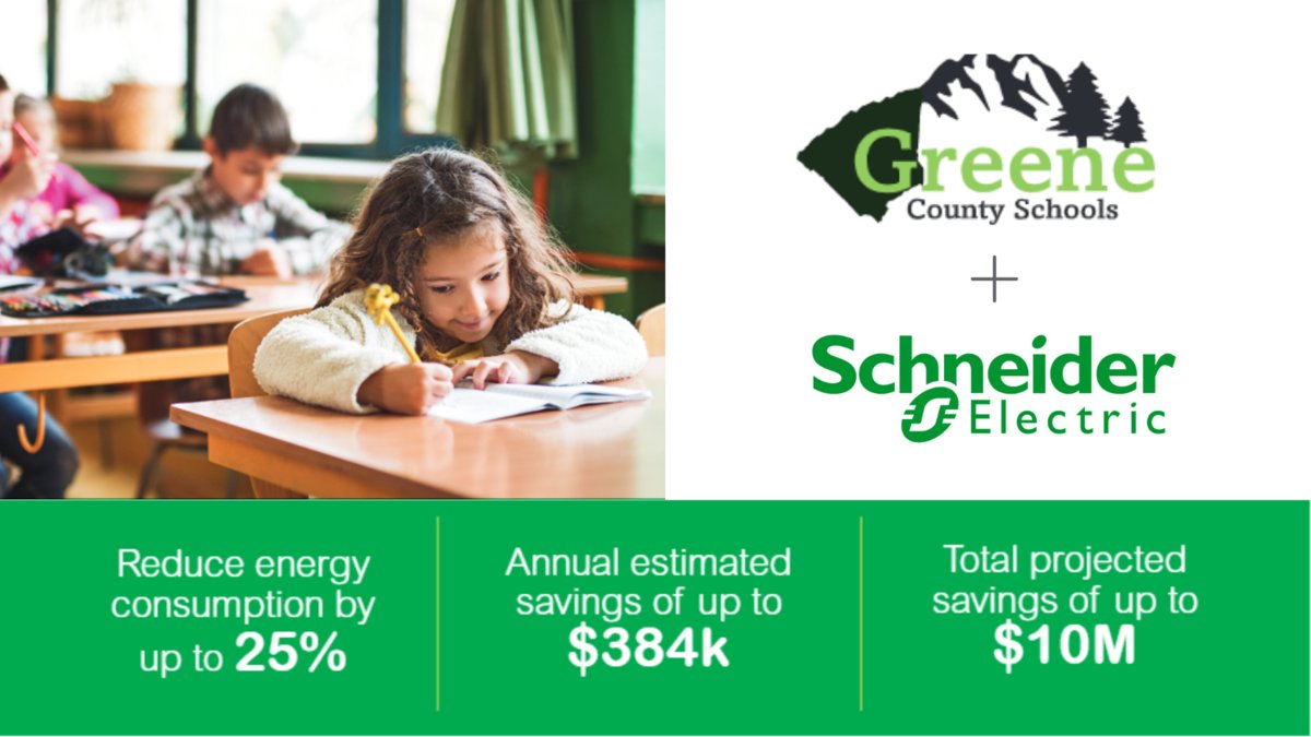 Greene County Schools and Schneider Electric finish a project for energy savings.
