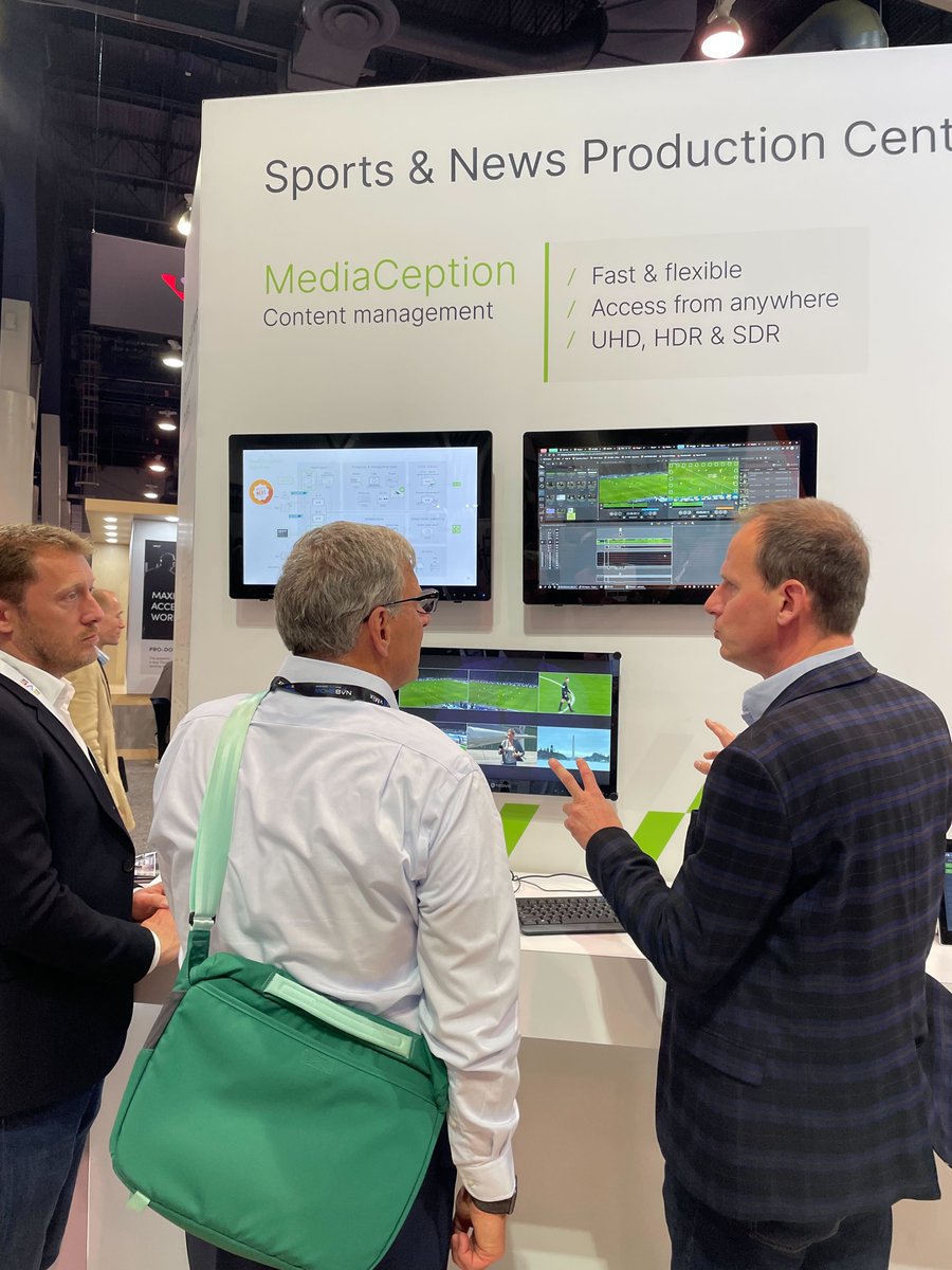 blackbirdcloud's tweet photo. This is super exciting. Our partner @EVSEquipment  demonstrating for the first time, Blackbird integrated with their new MediaCeption 1.0 Production Asset Management solution at #NAB2022. #cloudediting #videoproduction #BIRD #BBRDF https://t.co/uDlRqa7Y1o