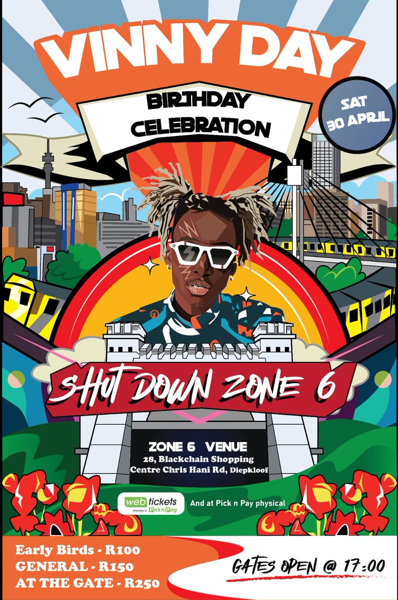 ANDFRIENDSJHB's tweet photo. 🚨 VINNY DAY 🚨

THIS SATURDAY WE CELEBRATE THE KING OF THE YOUTH @UncleVinny__ .

TICKETS 🎟 🎟 : https://t.co/kOM1Wlne5h https://t.co/mO66rMMhuz