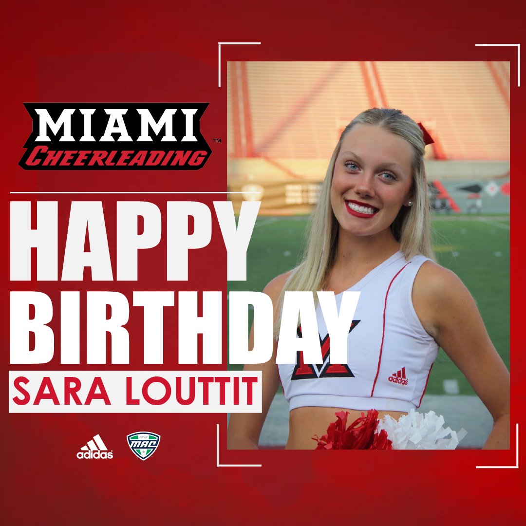 Sending out a #HappyBirthday shout out to second year and sophomore, Sara! We hope you enjoy your day! #miamiucheer #LoveandHonor #RiseUpRedHawks