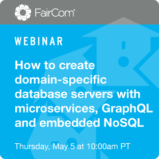 fogoros's tweet photo. Learn how to build and deploy a lightweight, domain-specific database server as a #microservice w/ #GraphQL endpoints using #Quarkus, #Smallrye and #FairComDB. Attend the @FairCom_Corp webinar on May 5th. https://t.co/FBk9DYxUoJ 

@CRudinschi #faircom_iiot #IoT #industry40 #IIoT https://t.co/Q5f56Lq80g