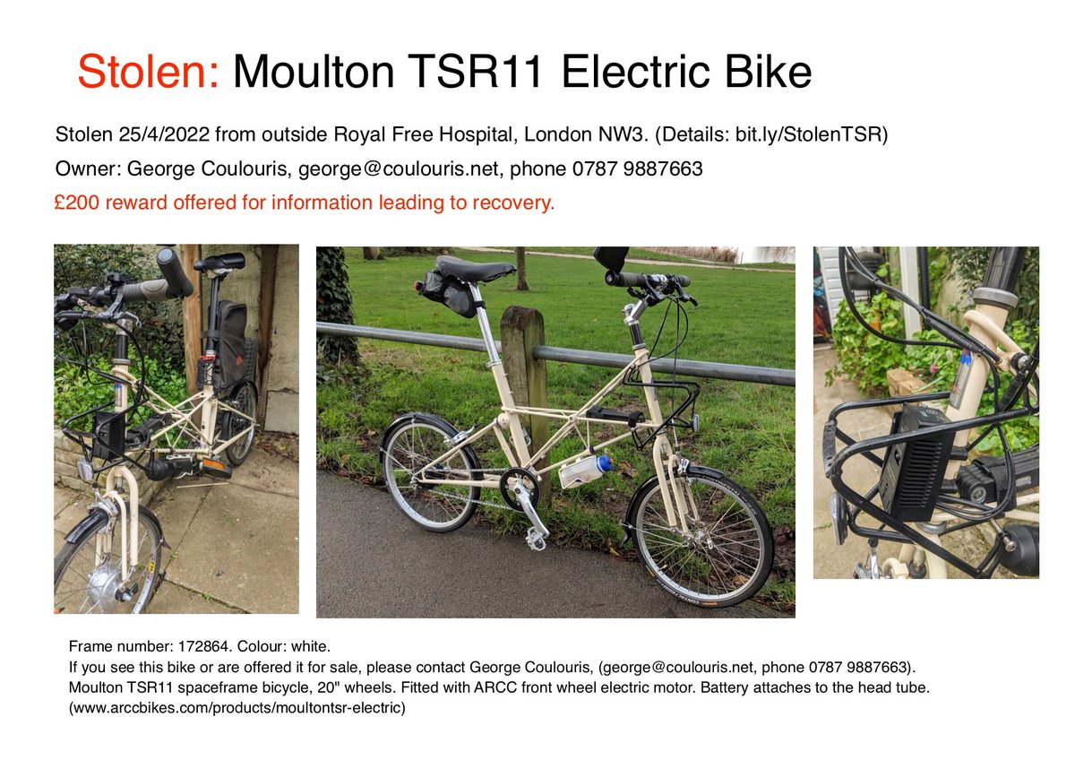 georgio8's tweet photo. My favourite ride was stolen yesterday! 😫 https://t.co/68OixI8NlE