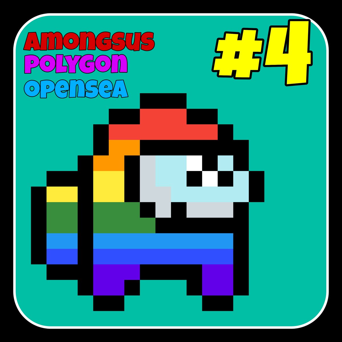 Listed 🔥New drop🔥Beautiful and lively weather and a rainbow in the sky is going to be a beautiful day🌠🔴🟠🟡🟢🔵🟣
Amongsus#4 

Link:
🔍opensea.io/Collection/amo… 

floorprice ( 0.0018 ) ETH
⛽no_gas_fee
<a href="/opensea/">OpenSea</a> 

#nftartist #opensea #amongsus #nftdrop #nfts #Collection #nft