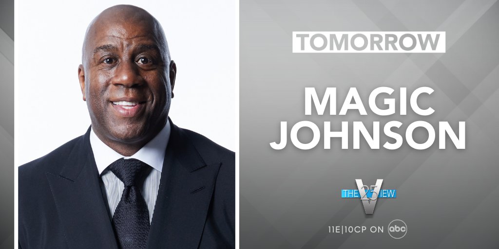 TheView's tweet image. TOMORROW: @MagicJohnson joins us to talk about his new docuseries, #TheyCallMeMagic!