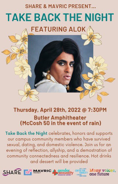PrincetonPride's tweet photo. 👀👀idk if y’all heard but ALOK is coming to princeton this thursday!!!! make sure y’all come and bring ya friends. food will be there :)) https://t.co/wfCSLSd4YP
