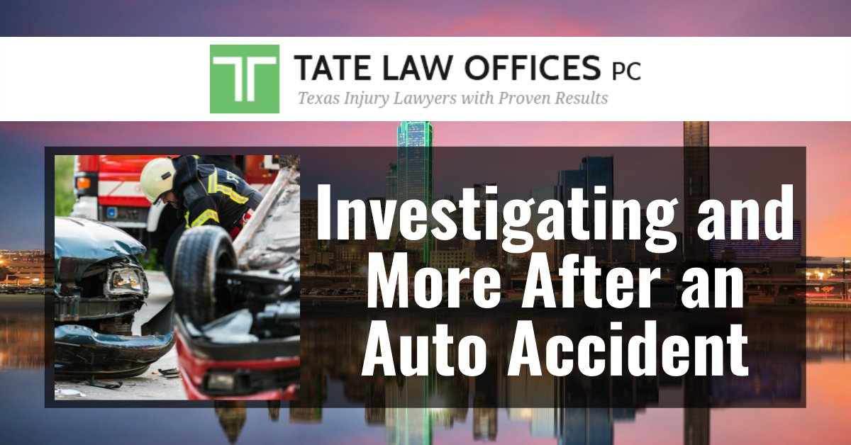 Do you know what goes on during an #AutoAccident case? It’s more than just filing some paperwork. Our attorneys always start with a thorough investigation. Find out what exactly we’re looking for: tatelawoffices.com/car-accident-l…