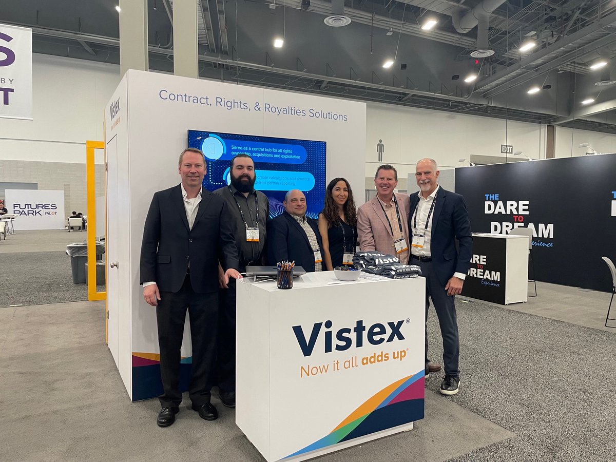 Vistex's tweet photo. Visit us in Las Vegas at the @NABShow. We will be at booth #W5430, you won't want to miss discussions on Smart Avails, Content Accounting, DAM, and other Royalties and Rights Management subjects. Please come up and introduce yourself. #nabshow #tv #media #entertainment https://t.co/rI3DDbtmBV