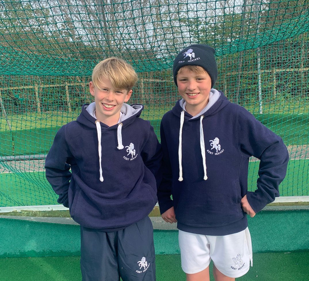 Great to see Breandan, Tommy, Dominic, Jonny &amp; Adam celebrating winning the U14's National Finals whilst playing for Canterbury Hockey Club. Tommy and Dominic also played their debut matches for Kent U13's this Easter. Well done! @kccsport <a href="/CanterburyHC/">Canterbury HC</a> #kentcollegecanterbury