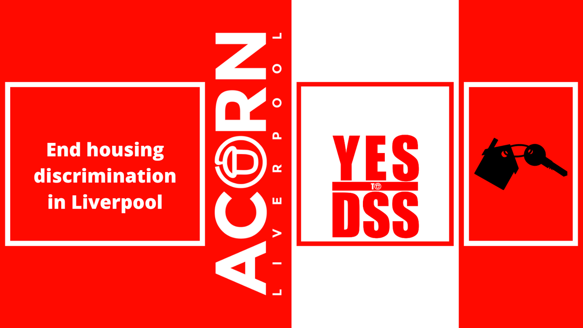 AcornLiverpool's tweet photo. Enough is enough. There will be nowhere to hide. Our new campaign will end housing discrimination in Liverpool. Say #YesToDSS https://t.co/pgDvjyvf9G