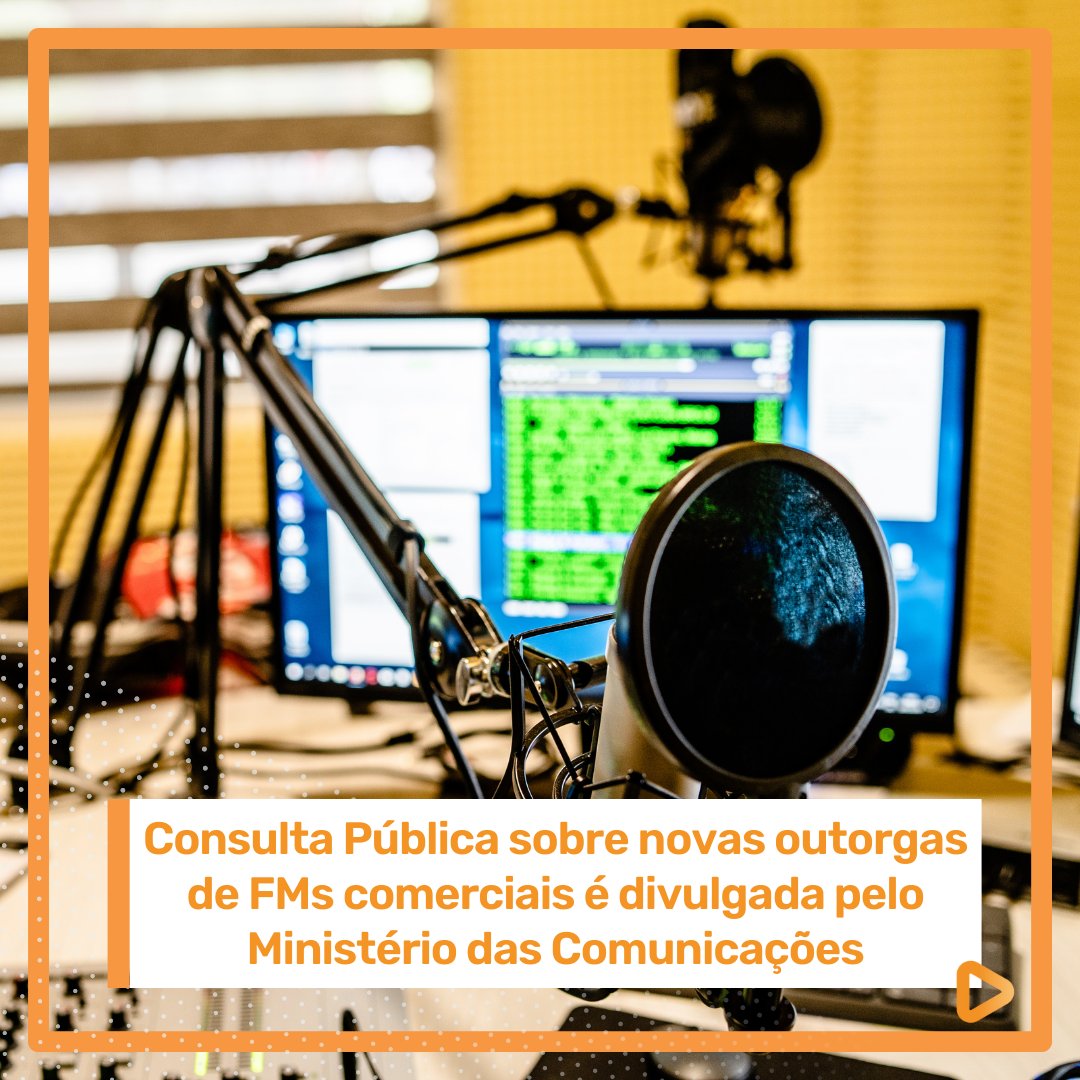 sertsc's tweet image. 📌 Consulta Pública sobre novas outorgas de FMs comerciais é divulgada pelo Ministério das Comunicações

👉 Saiba mais: sertsc.org.br

👉 Fonte: Tudo Rádio.

#Rádio 
#emissora 
#audiência 
#audio 
#som
 #noticias2022 
#comunicação 
#radiodifusão
#digital 
#like