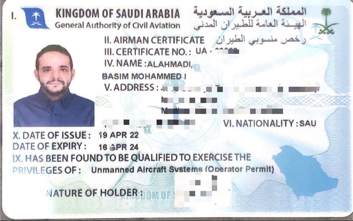 baahmadi1's tweet photo. تم اجتياز اختبار رخصة مشغل انظمة طائرات عن بعد ، وأصدار رخصة Part 107 من هيئة الطيران المدني #GACA
اللهم لك الحمد والشكر 🤲🏻                           I have just obtained my part 107 (UAS operator permit) from the General Authority of Civil Aviation (GACA). https://t.co/wdSktUD23y