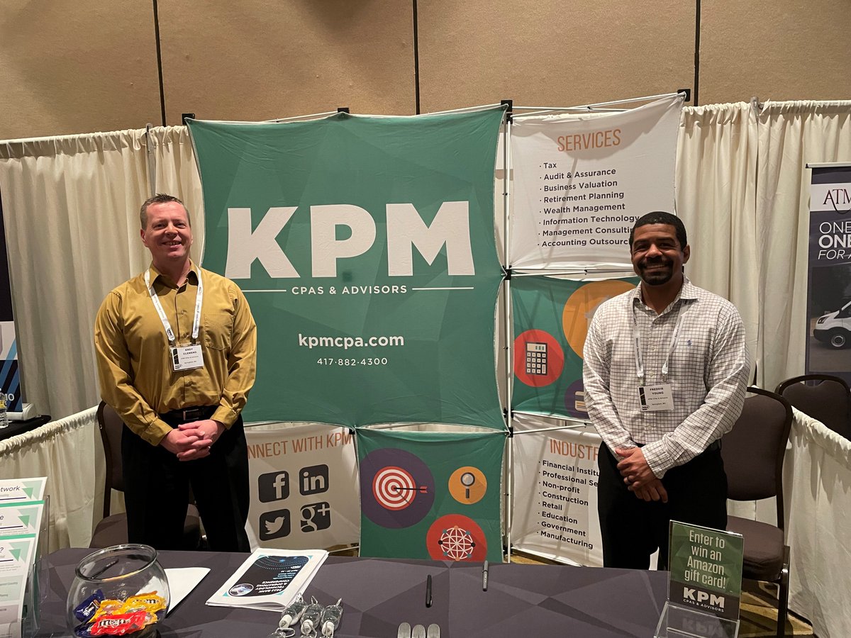 KPM_CPAs's tweet photo. The  @mobankers  Technology Conference was great, and we enjoyed catching up with clients and #communitybanks from across the state! With 50+ years of experience serving banks, call on #TeamKPM's expertise to help keep your bank's network protected. #MembershipMatters #KPMNews https://t.co/3QlwDPrV2y