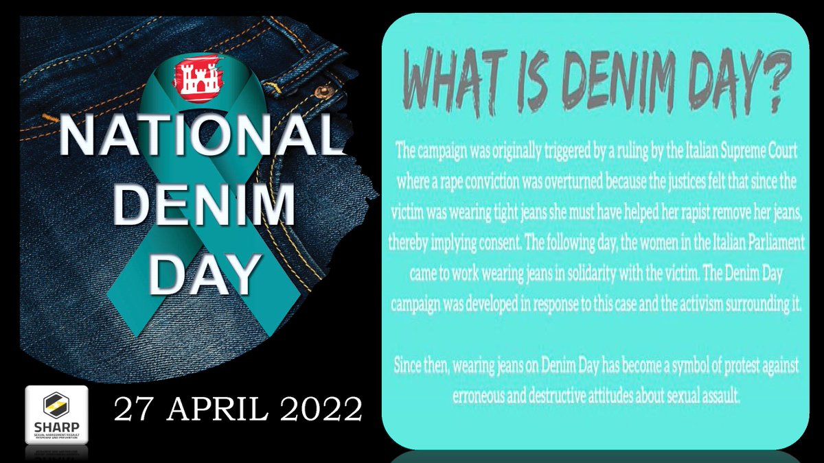 MajGen_Beck's tweet photo. Tomorrow is National DENIM DAY. Join @USACE_SWD and wear denim tomorrow to bring awareness to and show support for survivors of sexual assault. Let us all publicly reaffirm our commitment to eliminate sexual assault, not just on Denim Day, but every day! https://t.co/6ZC5i9pmEV