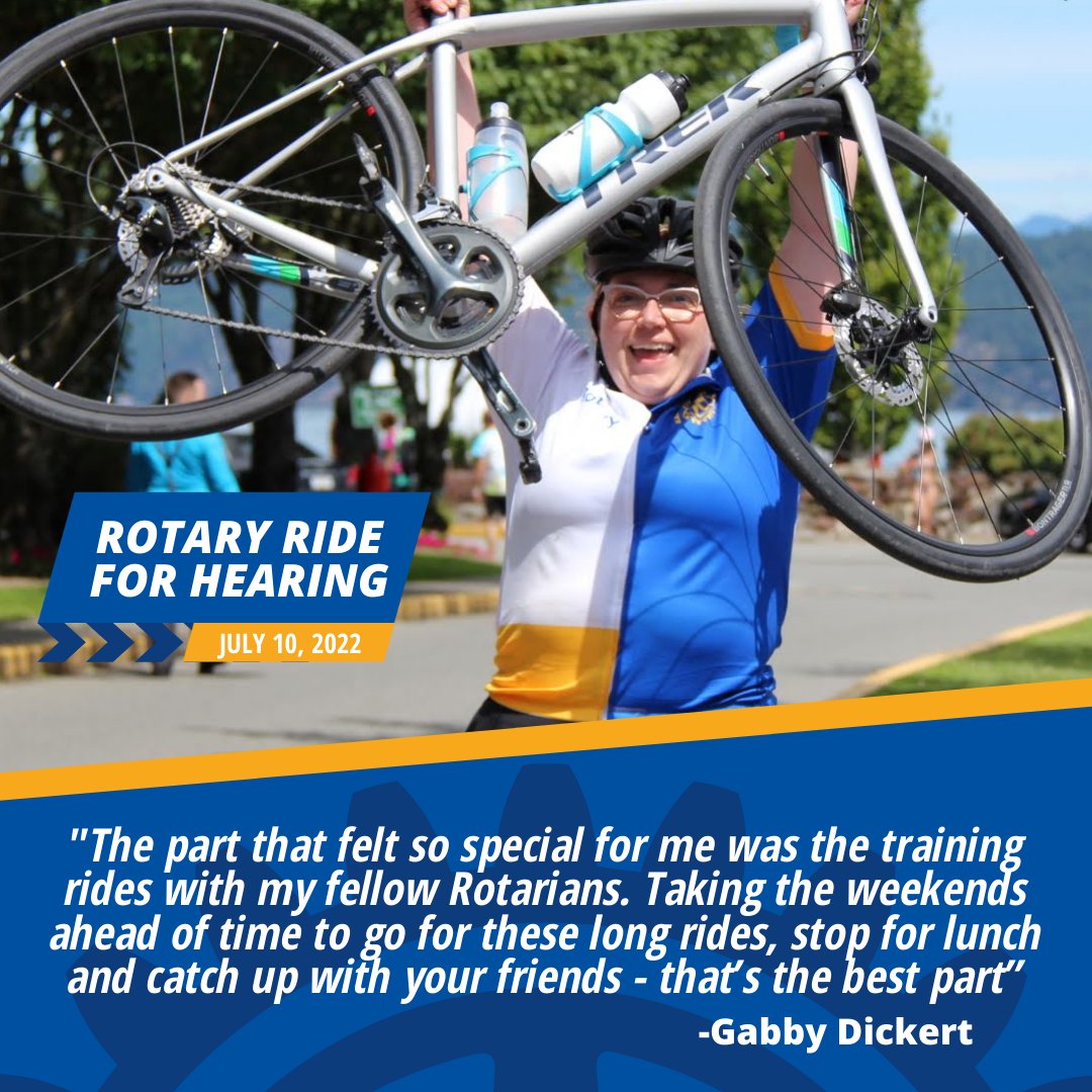 RotaryClubYVR's tweet photo. This week, we're featuring Rotary Club of Vancouver’s Youth Committee Co-Chair Gabby Dickert.  Gabby took part in her first Ride for Hearing in 2019. 
Visit https://t.co/WwCtDItv2v to register, sponsor, or donate today! https://t.co/GQyxVmlxsp